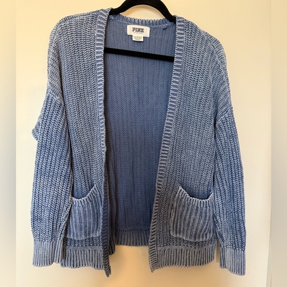 PINK by Victoria’s Secret Blue Cardigan Sweater with Front Pockets in Size XS - Picture 1 of 9